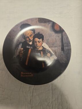 Norman Rockwell Collector Plate - Boy and Accordion, The Music Maker